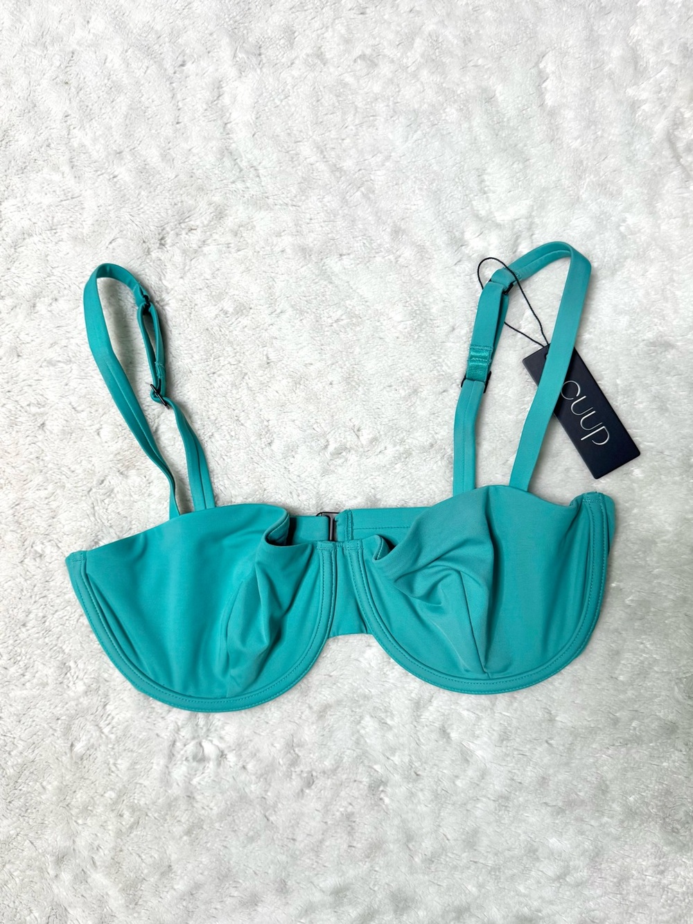 NWT- CUUP THE BALCONETTE - SWIM Underwire bikini Top in Tide - Picture 4 of 15